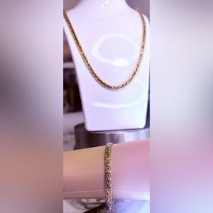 Napier Elegant Gold Chain Necklace and Bracelet Set